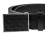 Montblanc Accessories MONTBLANC Signature Box Pin Buckle Black Leather Mens Belt 109771