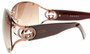 Eyewear Brands Gucci GG 2820/S Medium Brown Semi-rimless Shield Womens Sunglasses