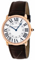 Cartier watches CARTIER Ronde Louis 42MM 18K Pink Gold Leather Mens Watch W6801004