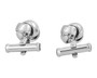 Montblanc Accessories MONTBLANC Iconic Twisted Knots Stainless Steel Mens Cufflinks 110674