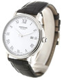 Montblanc watches MONTBLANC Tradition White Dial BLK Leather Automatic Mens Watch 112609