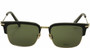 Eyewear Brands Brioni Black Bio Acetate Rectangular Green Lens Sunglasses BR0007S-001