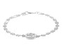 Jewelry GUCCI Interlocking Silver GG Bracelet with Flower Motifs YBA481687001