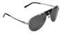 Eyewear Brands Cartier Santos Ruthenium Aviator Gray Lens Sunglasses CT0034S-005