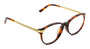 Eyewear Brands Cartier Santos Havana Acetate Gold Metal Optical Eyewear CT0082OA-002