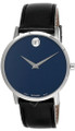 Movado watches MOVADO Museum Classic 40MM Blue Dial Black Leather Mens Watch 0607270