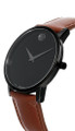 Movado watches MOVADO Museum 40MM Black Dial Cognac Leather Mens Watch 0607273