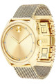 Movado watches MOVADO Bold 44MM SS Sunray Dial Gold Tone Mesh Mens Watch 3600460