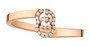 Jewelry GUCCI GG Running 18k Rose Gold Diamonds Stacking Ring YBC457127001013