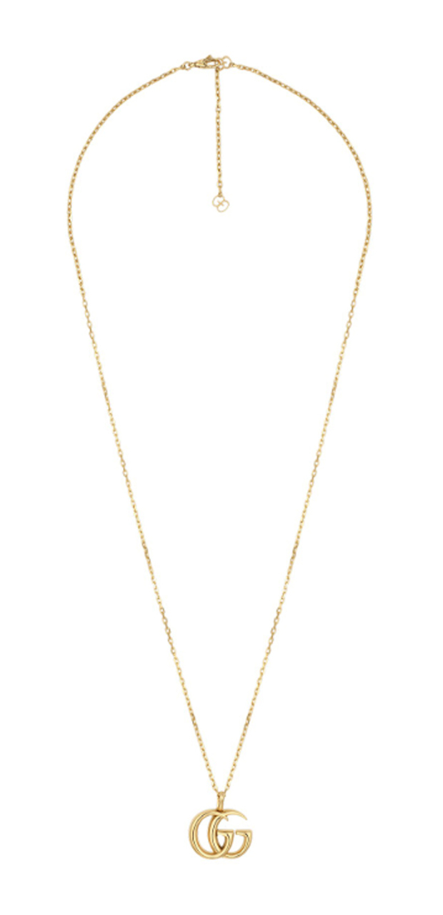 Gucci GG yellow gold small pendant necklace