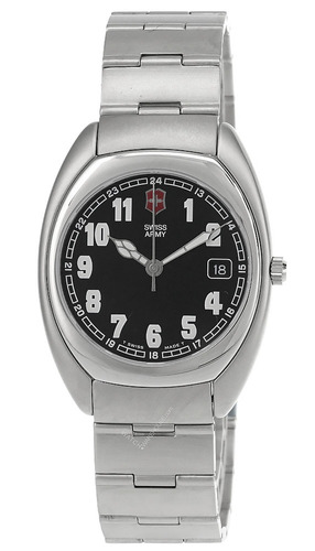 Victorinox swiss army whisper black dial watch
