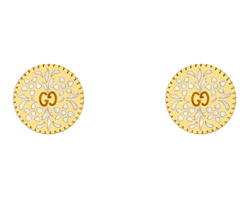 yellow gold enamel gucci earrings yellow gold enamel gucci earrings