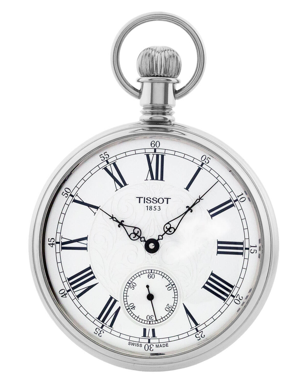 Tissot Lepine Mechanical White Dial 51mm Pocket Watch T8614059903300