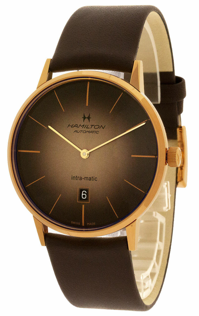 HAMILTON Intra-Matic 42MM Automatic Brown Dial Men's Watch