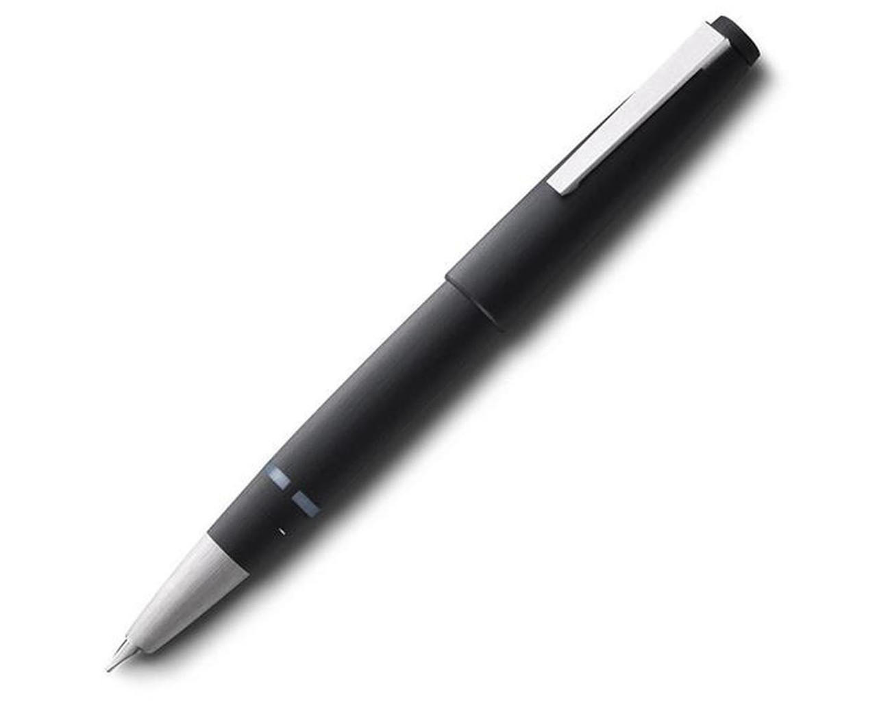 ①LAMY 2000 万年筆 ブラック F EF LAMY 001 2000 Black Medium (M) Gold Nib Fountain Pen 4000023