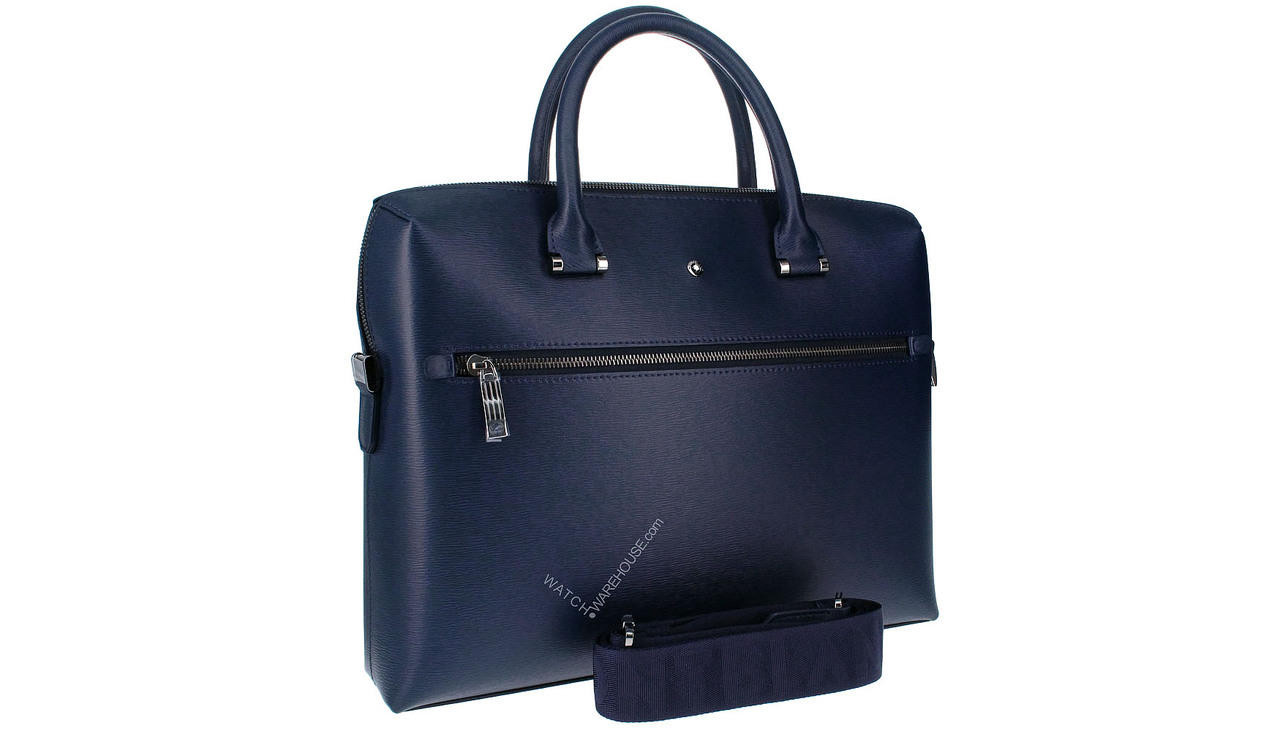 MONTBLANC 4810 Westside Slim Blue Calfskin Leather Document Case