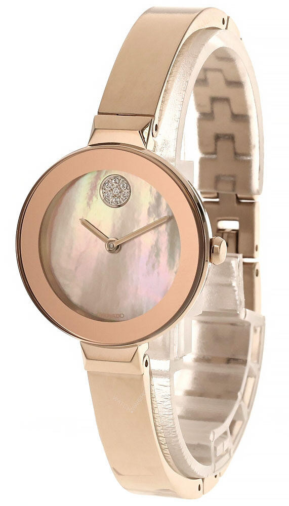 MOVADO Bold 28MM Rose Gold Mother of Pearl Dial Women display picture 2