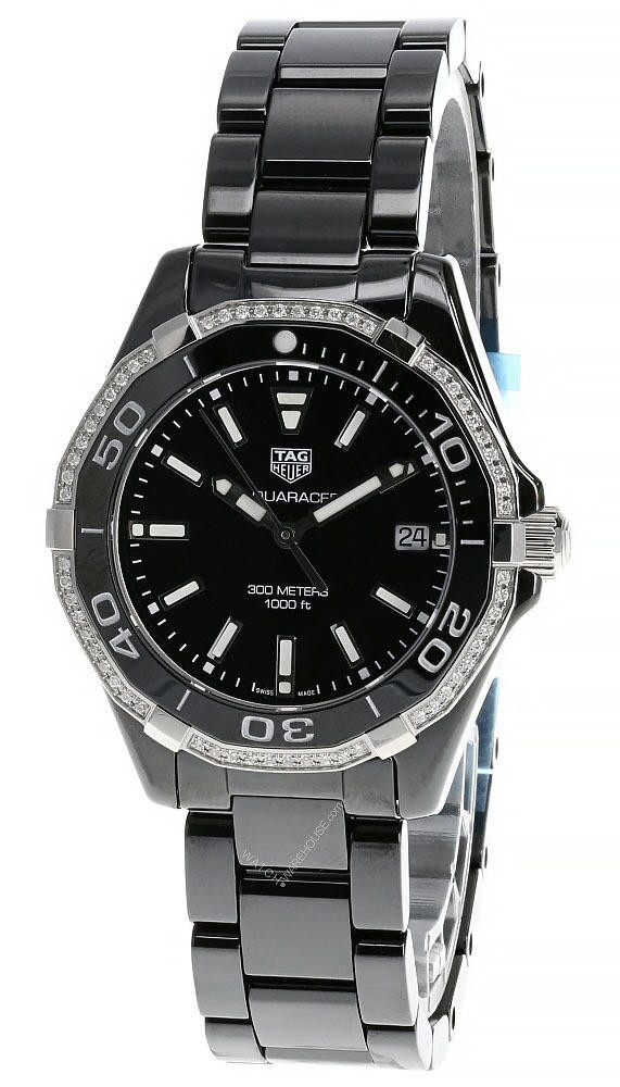 Tag Heuer Aquaracer 35 mm with diamonds (Women’s) Tag Heuer Aquaracer Lady 300M 35mm White Diamonds Ceramic  main image 3