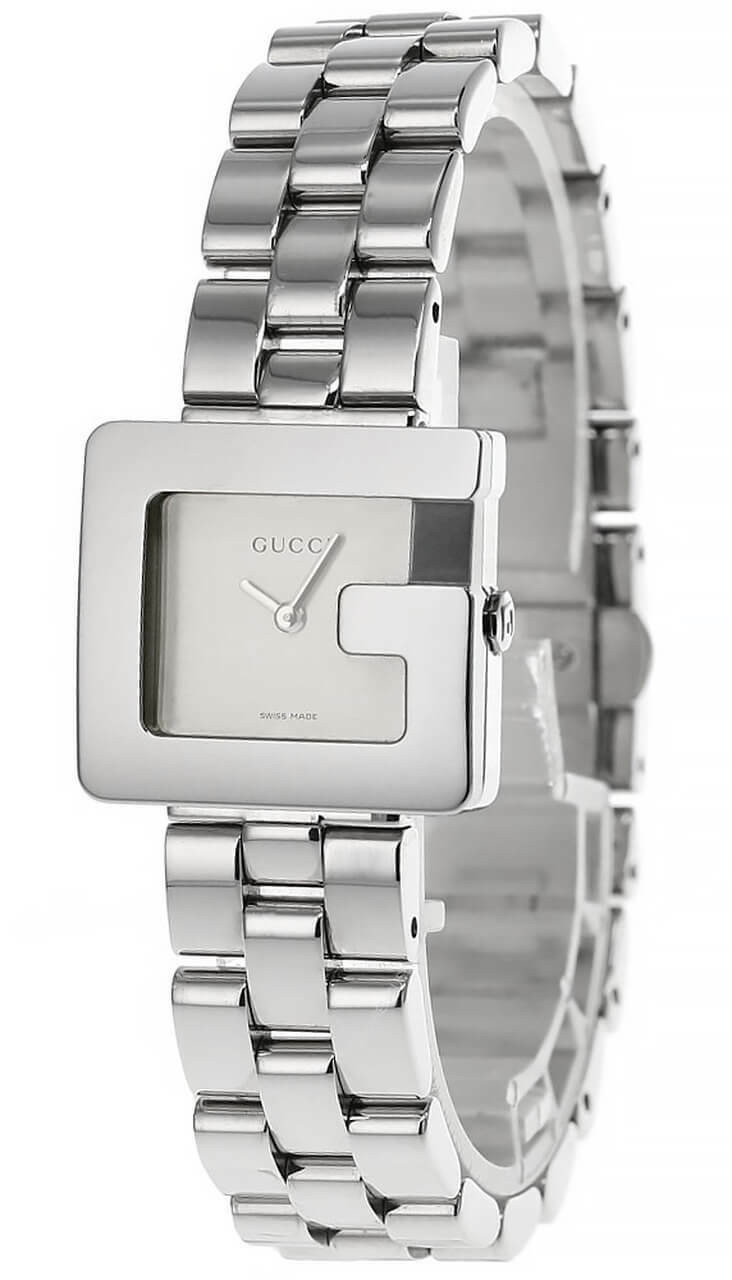 GUCCI G-Shape Stainless Steel Silver Dial Women's Watch 3605L-03665