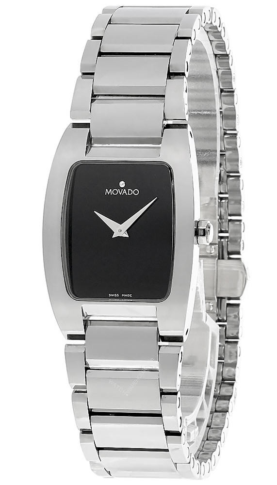 MOVADO Fiero 24MM Tungsten Carbide Black Dial Women
