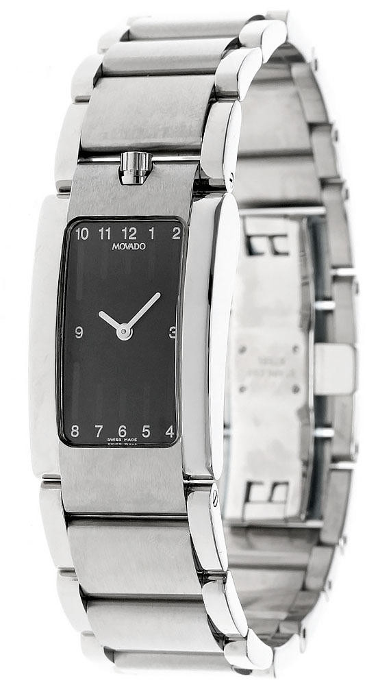 MOVADO Elliptica 20MM Quartz S-Steel Black Dial Womenâ€™s  display picture 3