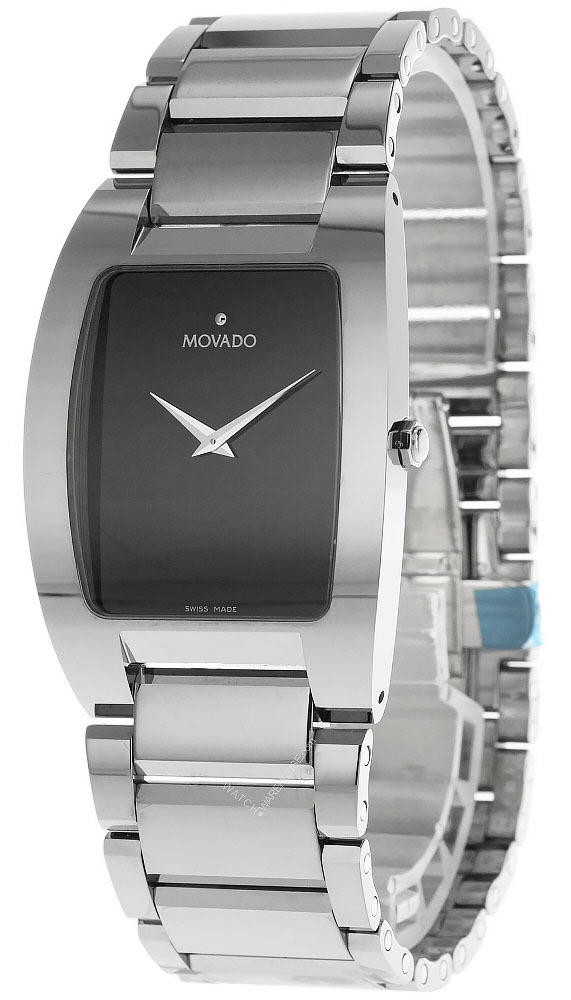 MOVADO Fiero BLK Dial Tungsten Carbide Bracelet Men's Watch
