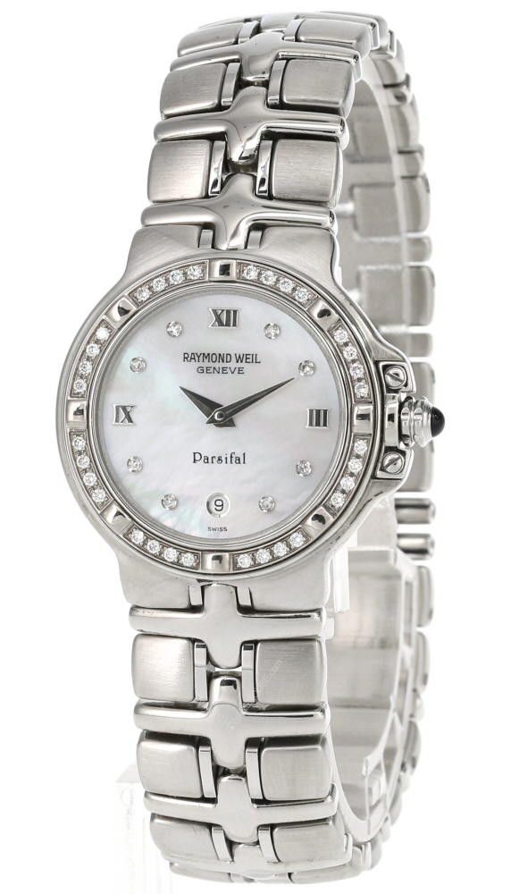 RAYMOND WEIL PARSIFAL LOVED AUTHENTIC DIAMONDS MOTHER-OF-PEARL WATCH Vintage Raymond Weil 9630 Parsifal Mother Of Pearl Dial  main image 4