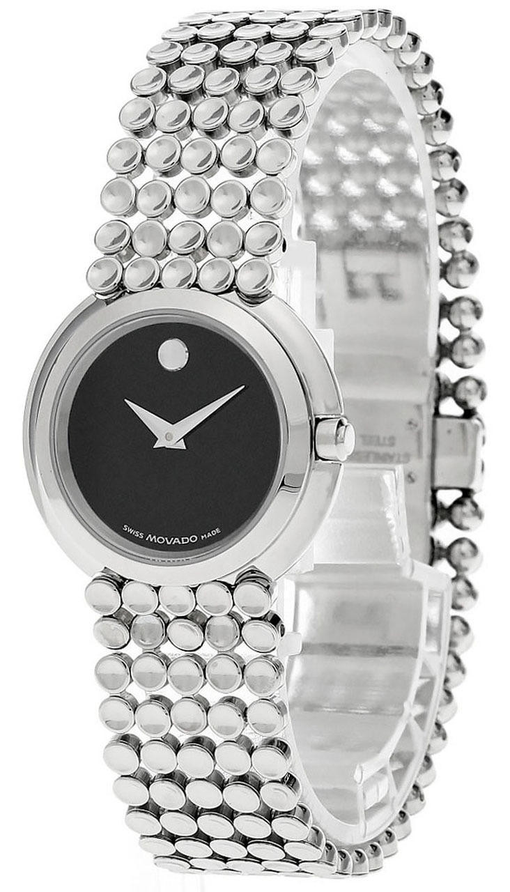 MOVADO Trembrili 28MM QTZ SS Black Dial Bracelet Women display picture 3
