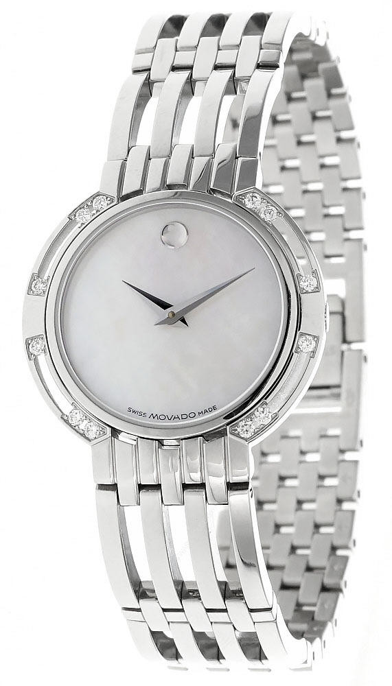 MOVADO Esperanza Quartz SS White MOP Diamond Women display picture 1