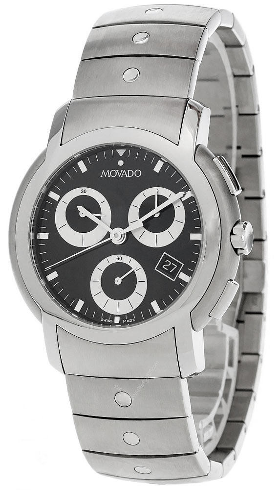 MOVADO SL Series Stainless Steel Black Dial Men display picture 2