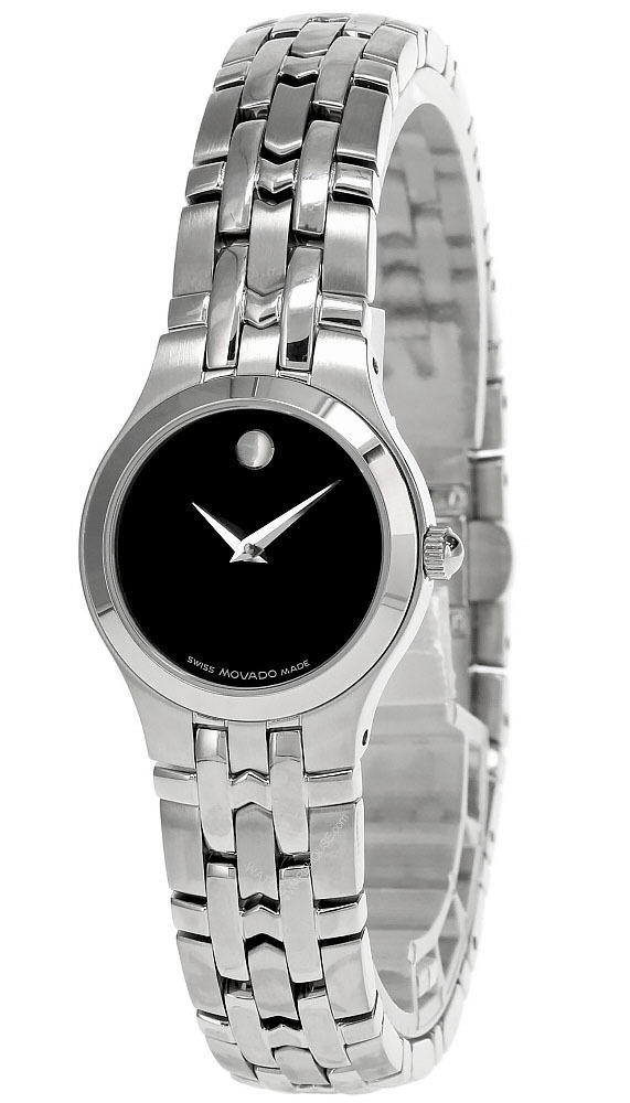 MOVADO Stainless Steel Black Museum Dial Women's Watch 84 E4 1832 | Fast &  Free US Shipping | Watch Warehouse
