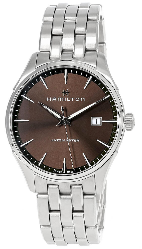 HAMILTON Jazzmaster Gent 40MM QTZ SS Brown Dial Men display picture 3