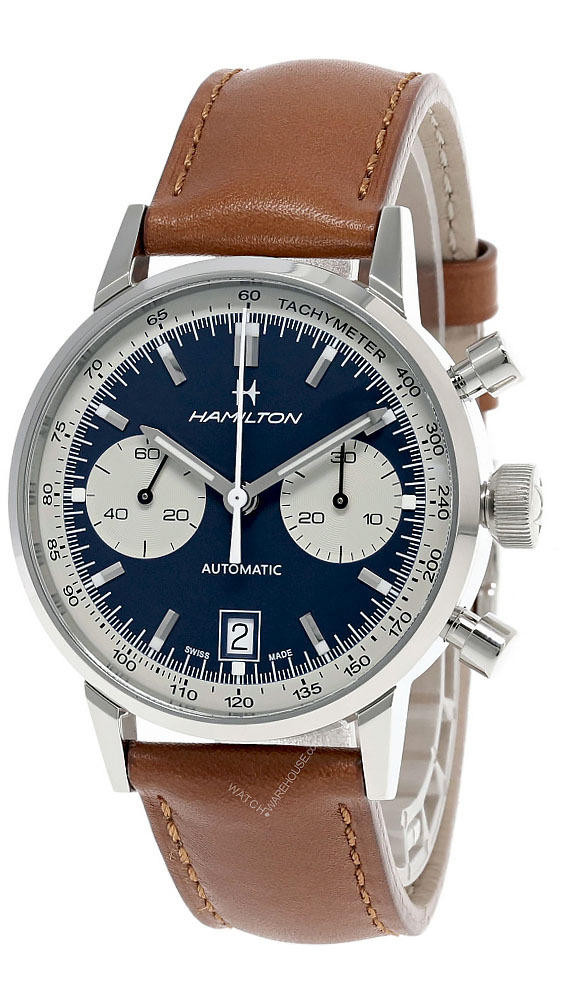 Photos - Wrist Watch Hamilton Intra-Matic 40MM AUTO CHRONO Blue Dial Men's Watch H38416541 