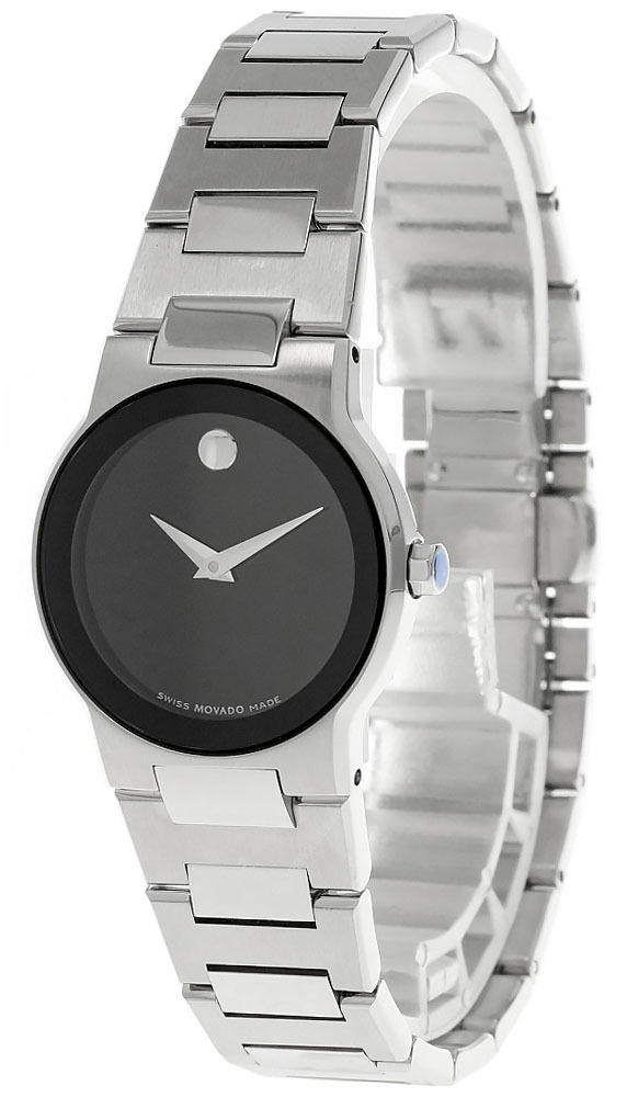 MOVADO Museum Sapphire Quartz SS Black Dial Women display picture 1