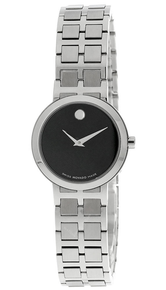 Ladies Movado Museum Watch - (1997) MOVADO Museum 25MM Quartz S-Steel Black Dial Women main image 4