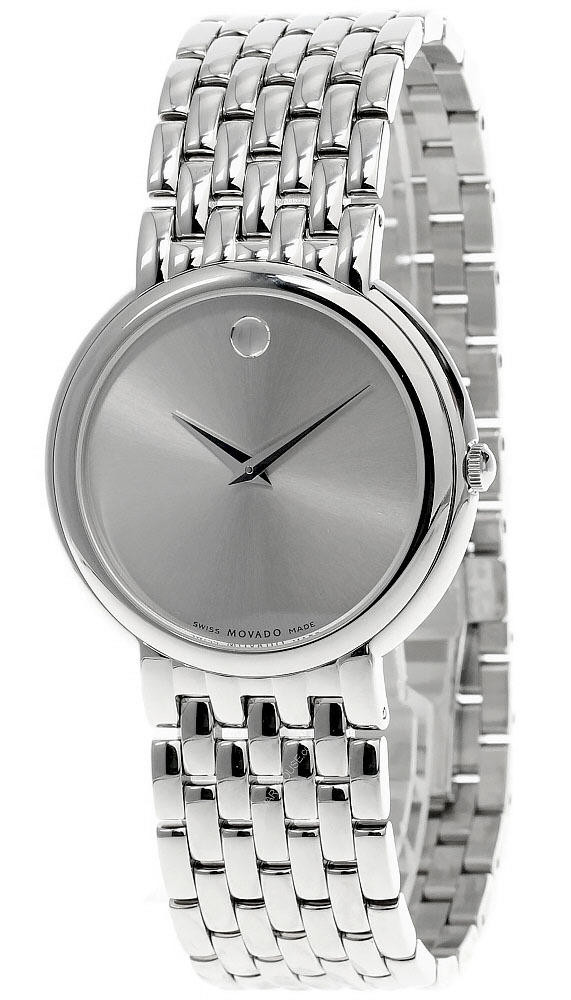 MOVADO Certa 37MM Quartz S-Steel Silver Museum Dial Men's Watch 0605614