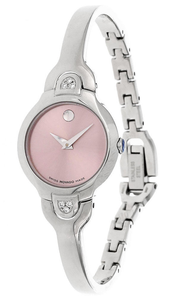 Movado Kara Diamond Watch | Pink Sunray Dial | 6\