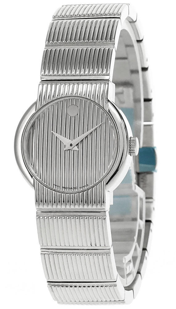 MOVADO Quartz Stainless Steel Silver Museum Dial Women display picture 2