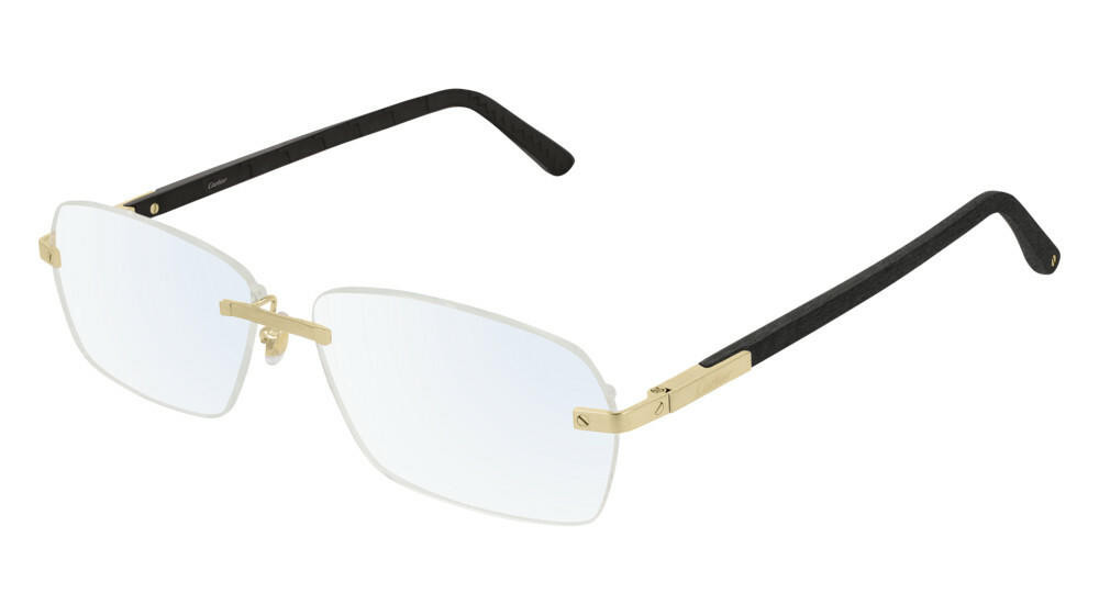 CARTIER Wood Gold Black 59-14-140MM Unisex Eyewear CT0099O