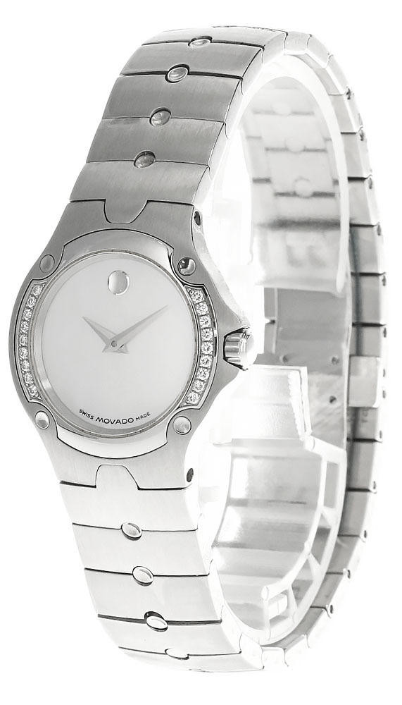 MOVADO 27MM Quartz SS Diamond MOP Dial Women's Watch 0604483 | Fast & Free  US Shipping | Watch Warehouse
