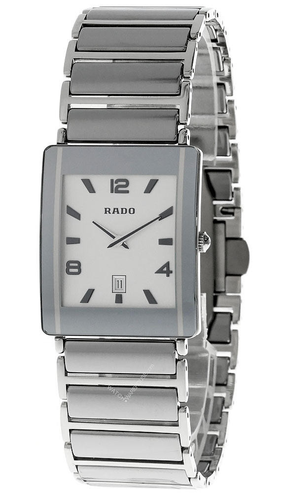 RADO Integral Jubile 27mm White Dial Platinum Case Ceramic Watch R20484112