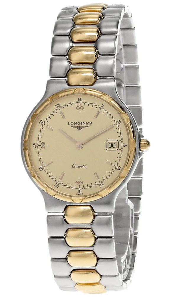 LONGINES Conquest S-Steel Gold Dial Two-Tone Men display picture 3