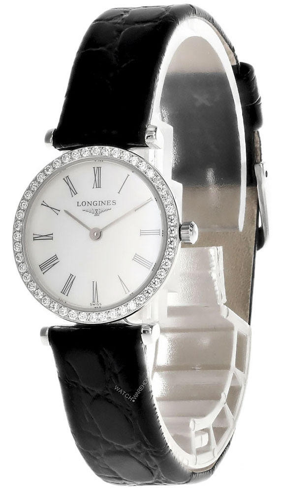 LONGINES La Grande Classique 24MM White MOP Dial Diamond Bezel Women's Watch L4.241.0.85.2