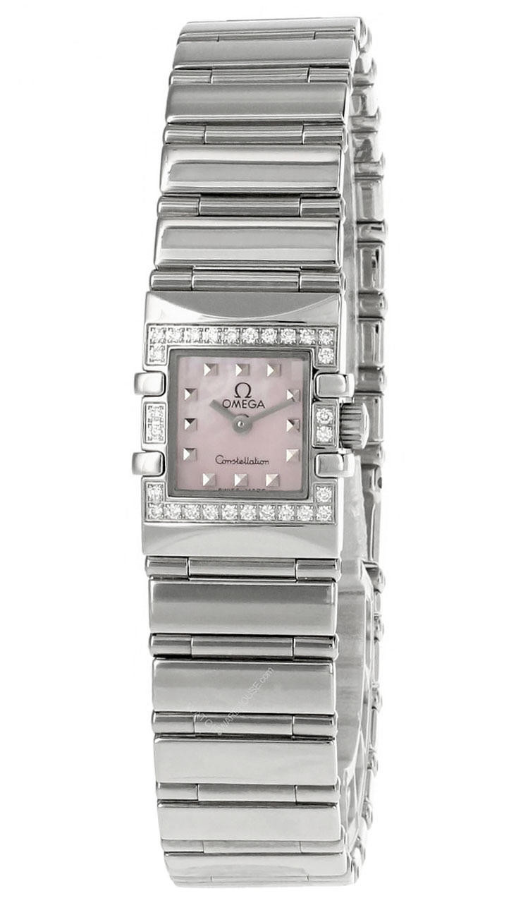 OMEGA Constellation QUADRA MINI 20x15MM QTZ Pink Dial Watch  1537.73.00/15377300