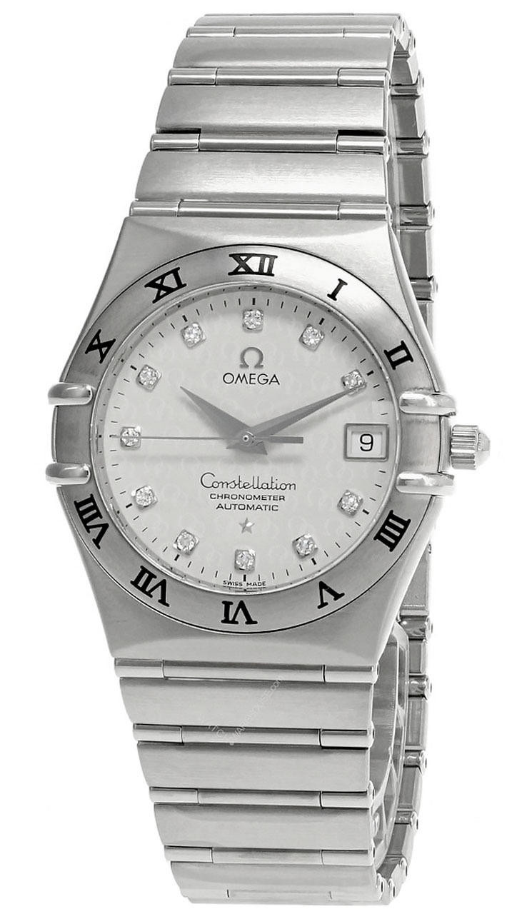 OMEGA Constellation 35.5MM Silver Dial Diamond Women's Watch  1504.35.00/15043500