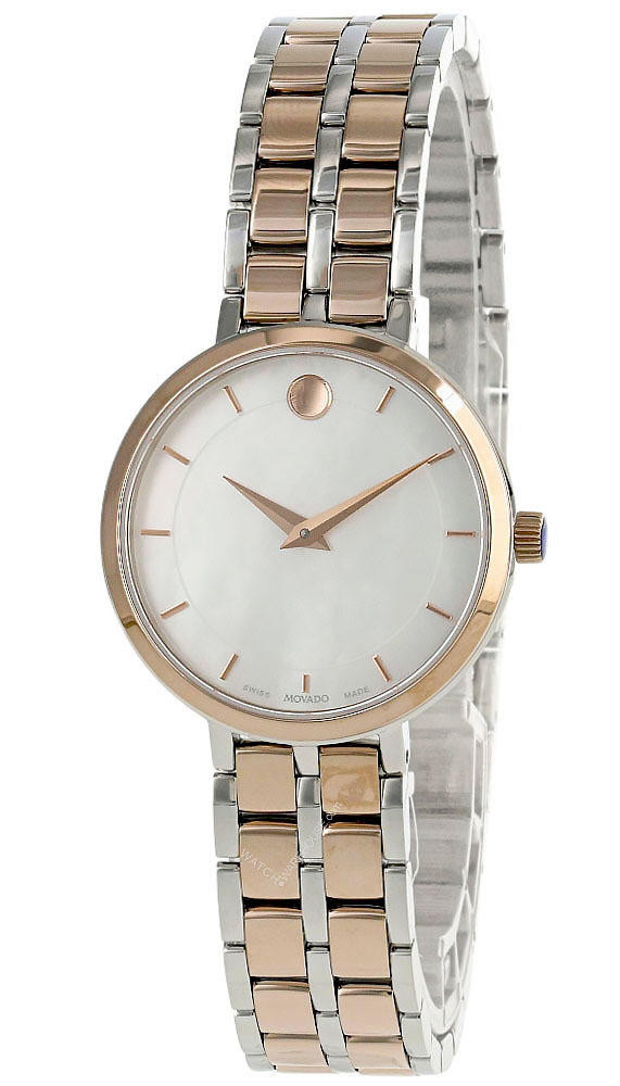 MOVADO Kora 28MM S-Steel MOP Dial Rose-Gold 2Tone Women display picture 3