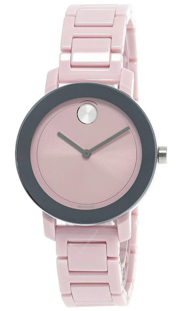 MOVADO BOLD Evolution 36MM Blush Dial Pink Ceramic Women display picture 2