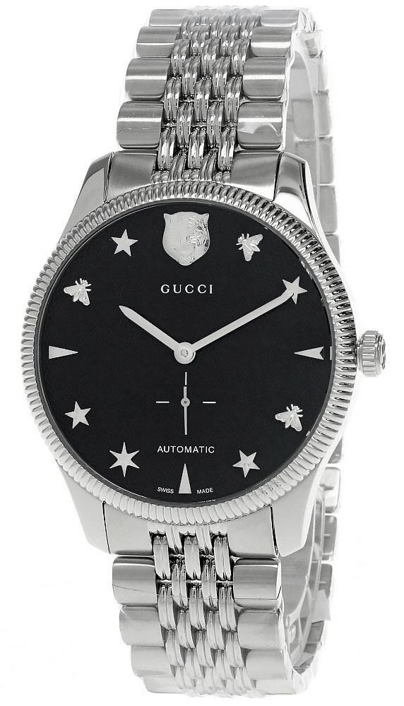 GUCCI G-Timeless 40MM Stainless Steel Black Dial Men's Watch