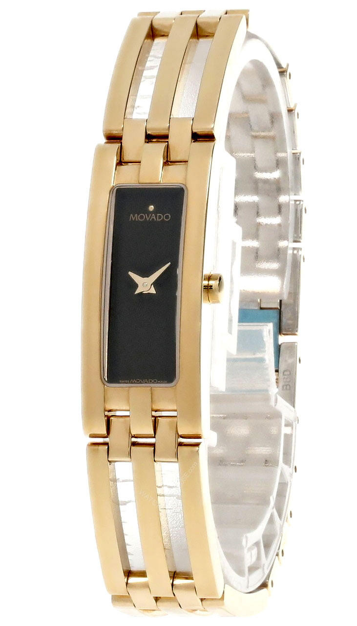 MOVADO Esperanza Stainless Steel Black Dial Women display picture 1