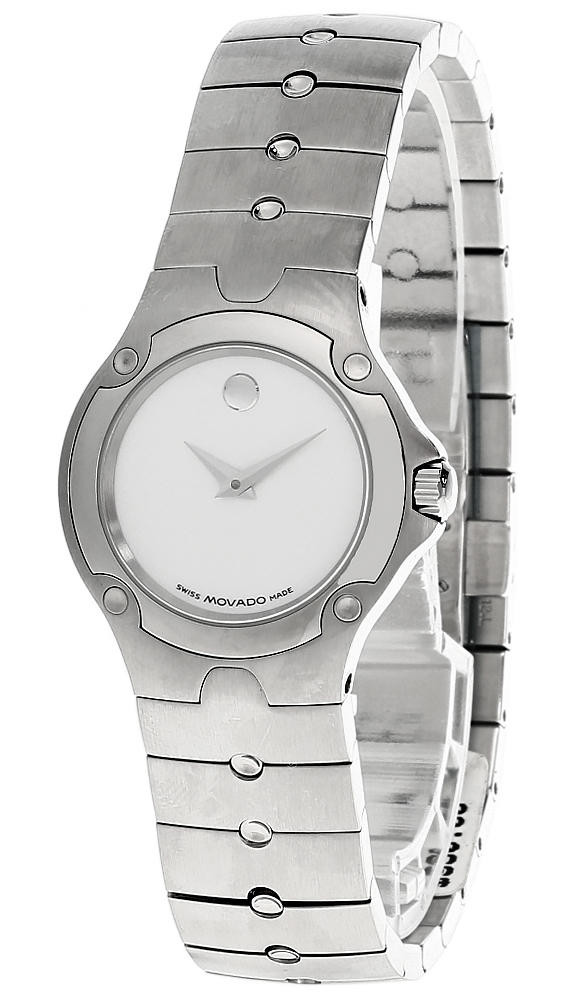 MOVADO Sport LTD 27MM SS White MOP Dial Women's Watch 0604459-MOP